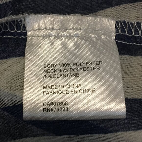 QED London Navy & White Flowing Nightingale Shirt - Picture 11 of 16